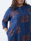 Diza Indigo Printed A-Line Kurta