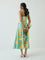 Abstract Pattern Green Dress