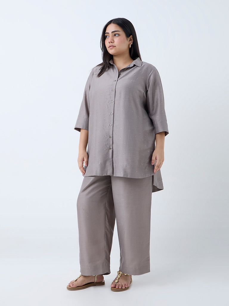 Diza Silver Badla Design Tunic