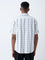 ETA White Striped Relaxed-Fit Shirt