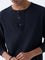 ETA Black Slim-Fit Cotton Henley T-Shirt