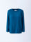 Gia Blue Knit-Textured Sweater