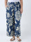 Diza Indigo Botanical Design Ethnic Pants