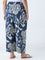 Diza Indigo Botanical Design Ethnic Pants