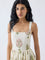 Bombay Paisley Off-White Cotton A-Line Dress