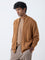 Ascot Mustard Knitted Relaxed-Fit Jacket