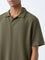 ETA Olive Textured Relaxed-Fit Cotton-Blend T-Shirt