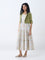 Bombay Paisley Off-White Cotton Tiered Dress with Jacket