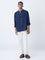 ETA Indigo Stripe Detailed Relaxed-Fit Cotton Shirt