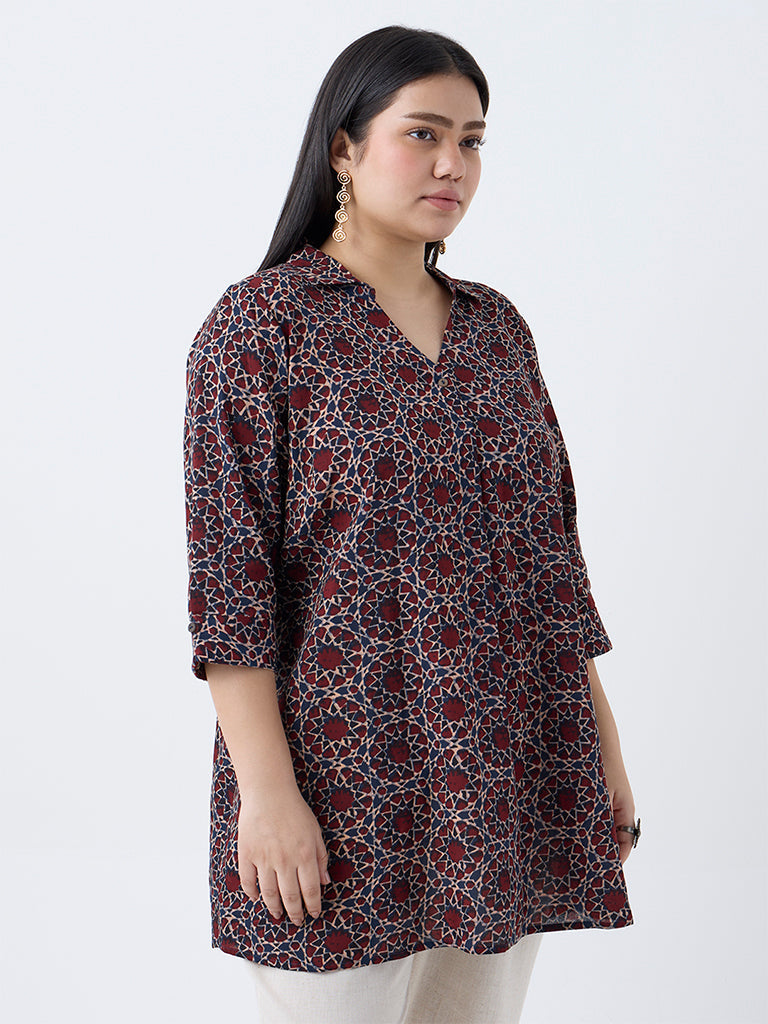 Diza Red Printed Tunic