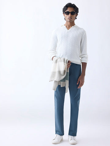 Ascot Teal Mid-Rise Relaxed-Fit Jeans