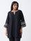 Diza Black Embroidered Tunic