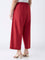 Diza Red Solid Pants