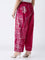 Diza Magenta Abstract Printed Pants
