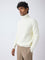 Ascot Cream Knit-Textured Relaxed-Fit Sweater