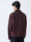 ETA Wine Textured Relaxed-Fit Cotton Jacket