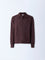 ETA Wine Textured Relaxed-Fit Cotton Jacket