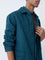 ETA Dark Teal Textured Cotton Jacket