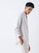 ETA Off-White Solid Relaxed-Fit Cotton-Blend Shirt
