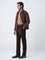 Ascot Dark Brown Mid-Rise Relaxed-Fit Corduroy Chinos