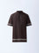 Ascot Dark Brown Striped Relaxed-Fit Shirt