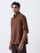 Ascot Tan Relaxed-Fit Cotton Shirt