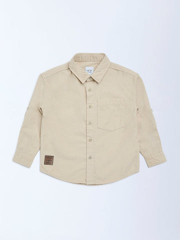 HOP Kids Light Beige Cotton Shirt