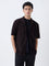 ETA Dark Brown Textured Relaxed-Fit Cotton-Blend Shirt