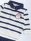 HOP Baby Navy Striped Cotton Sweatshirt with Joggers Set