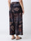 Diza Black Printed Ethnic Pants