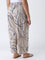 Diza Beige Printed Palazzos