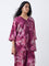 Diza Plum Floral Design Tunic