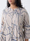 Diza Beige Printed A-Line Kurta