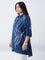 Diza Indigo Botanical Design Tunic