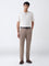 Ascot Off-White Relaxed-Fit Cotton-Blend Quarter-Zip Polo T-Shirt