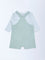 HOP Baby Sage Embroidered Cotton Dungaree and T-Shirt Set