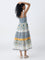 Bombay Paisley Blue Printed Cotton Tiered Dress