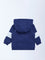 HOP Baby Boys Navy Printed Hooded Cotton Sweatshirt