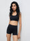 Superstar Black Cable-Knit Seamfree Padded Bra