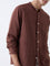ETA Brown Pinstriped Relaxed-Fit Cotton Shirt - Exclusive