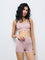 Superstar Mauve Cable-Knit Seamfree Boy Shorts Briefs