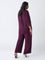 Gia Wine High-Rise Trousers