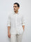 Ascot Off-White Striped Relaxed-Fit Linen Shirt
