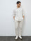 Ascot Off-White Striped Relaxed-Fit Linen Shirt