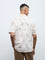 ETA Light Beige Floral Detailed Relaxed-Fit Cotton-Blend Shirt