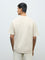 ETA Beige Textured Relaxed-Fit Cotton-Blend T-Shirt