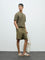 ETA Olive Textured Relaxed-Fit Cotton-Blend T-Shirt
