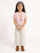 HOP Kids Girls Pink Embellished Cotton Top
