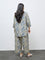 Diza Light Taupe Botanical Printed Tunic