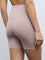 Wunderlove Beige Solid High-Rise Cotton-Blend Cycling Shorts